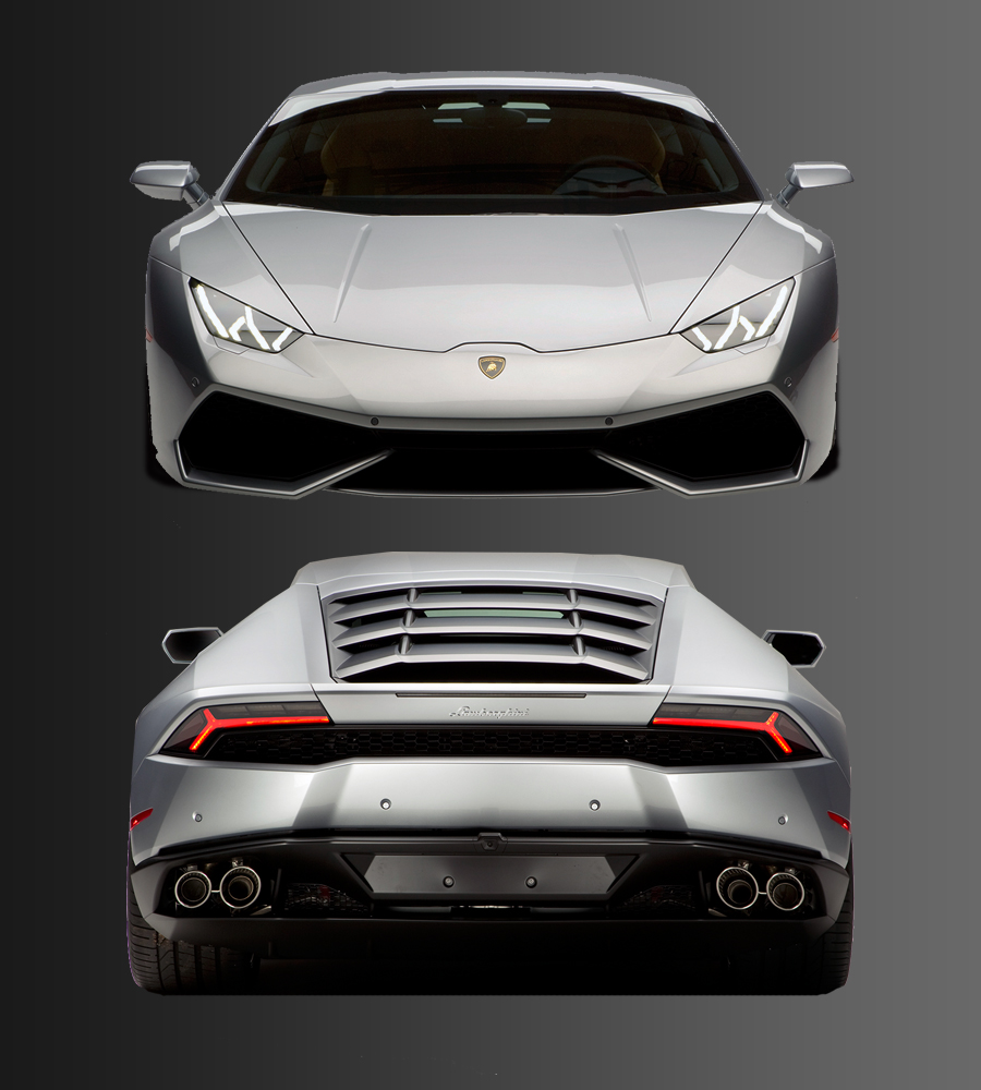 Lamborghini Huracan front back closeup